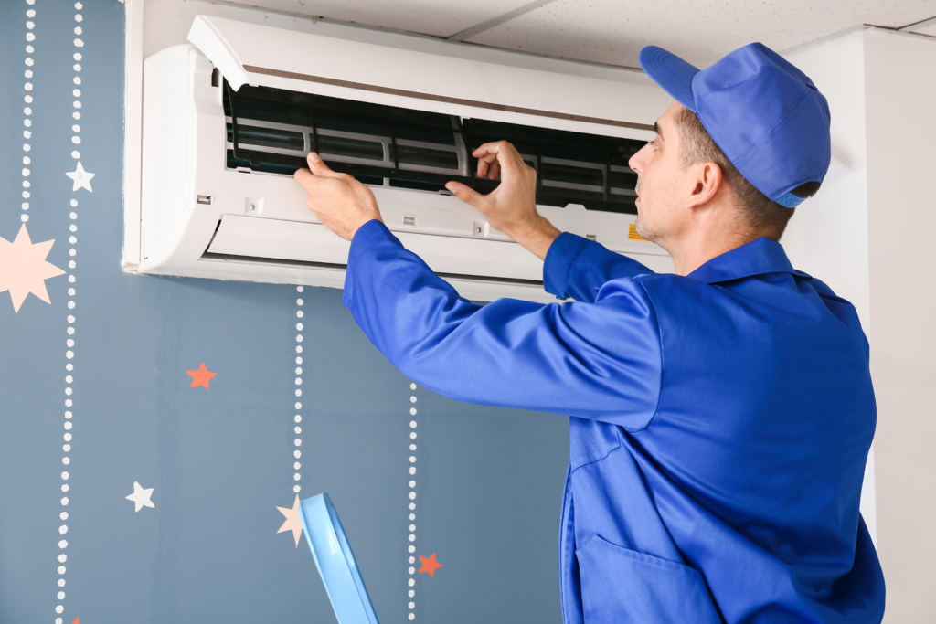 Wall-mounted ductless mini split installed in a Chester County, PA home
